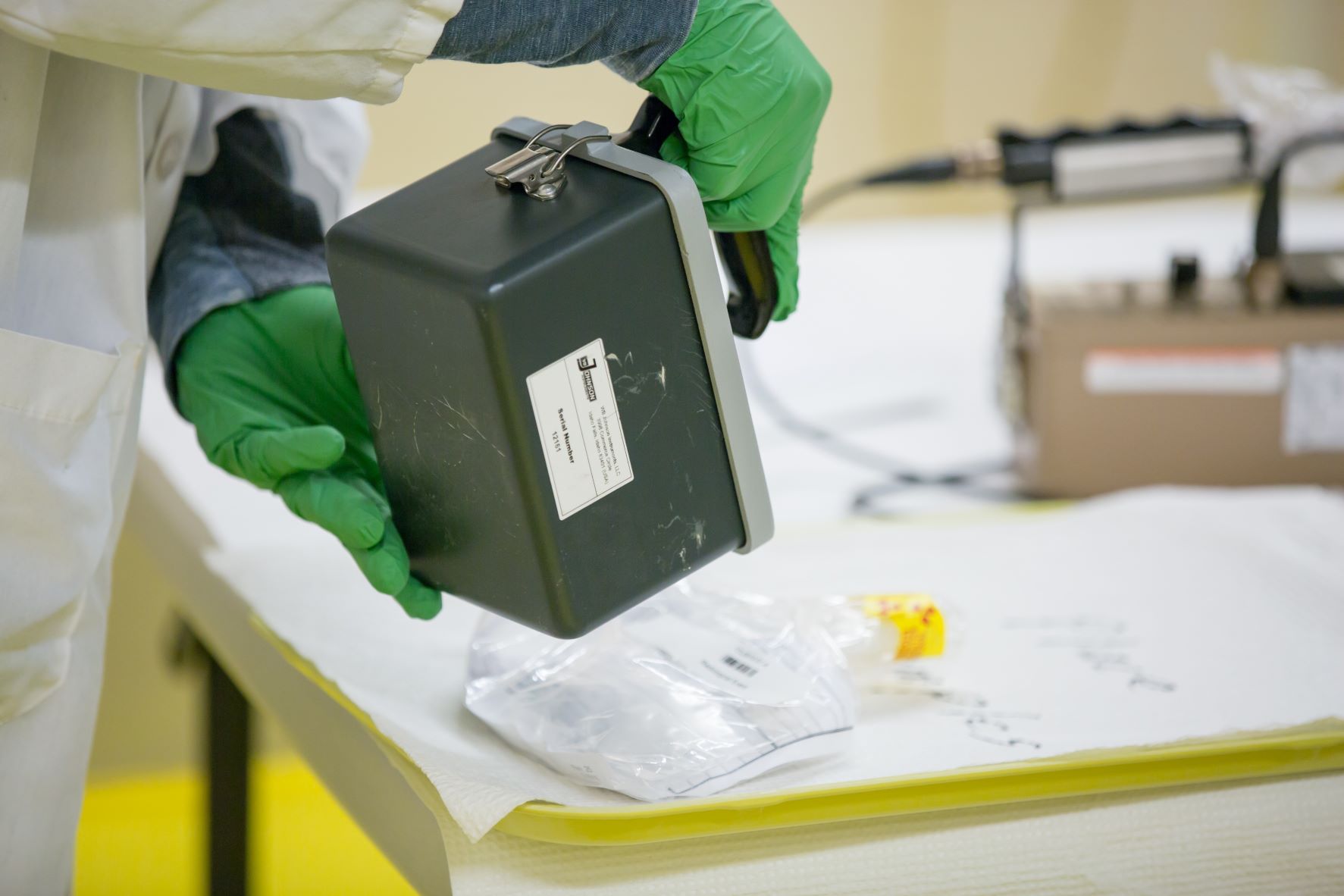 Environmental Laboratory scientist conducting a test