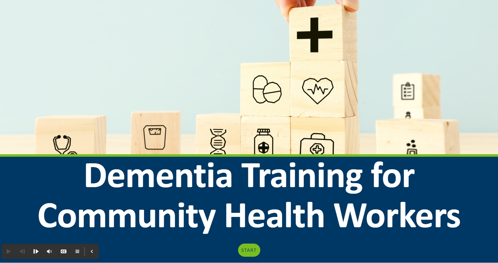 screenshot from online training: dementia