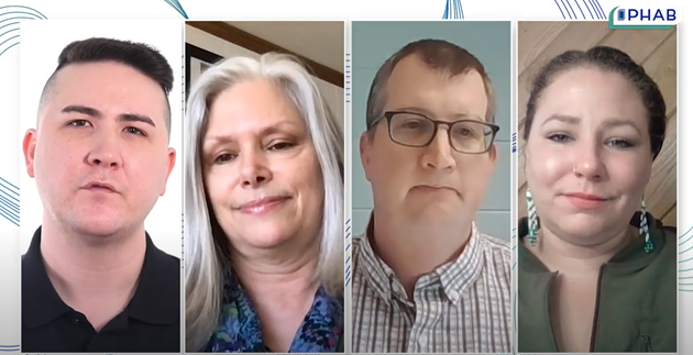 Screenshot of PHAB interview with Tarryl Clark, Nick Kelley, and Madison Anderson
