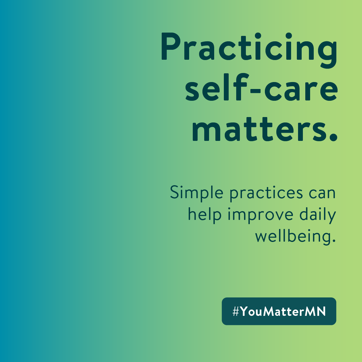 Caption about self-care matters