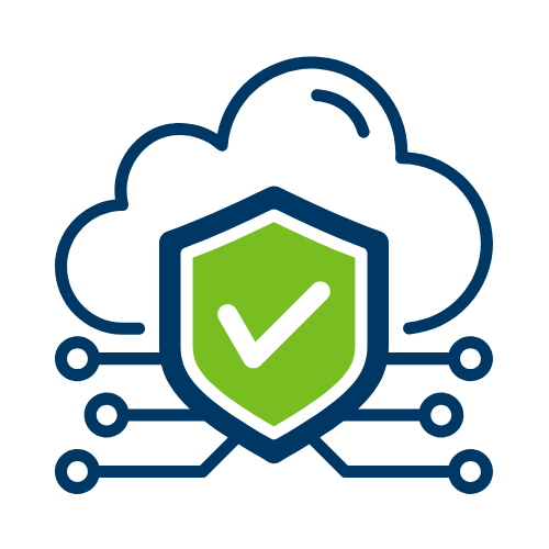Cloud and shield icon