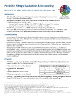 Penicillin Allergy Evaluation and De-labeling thumbnail