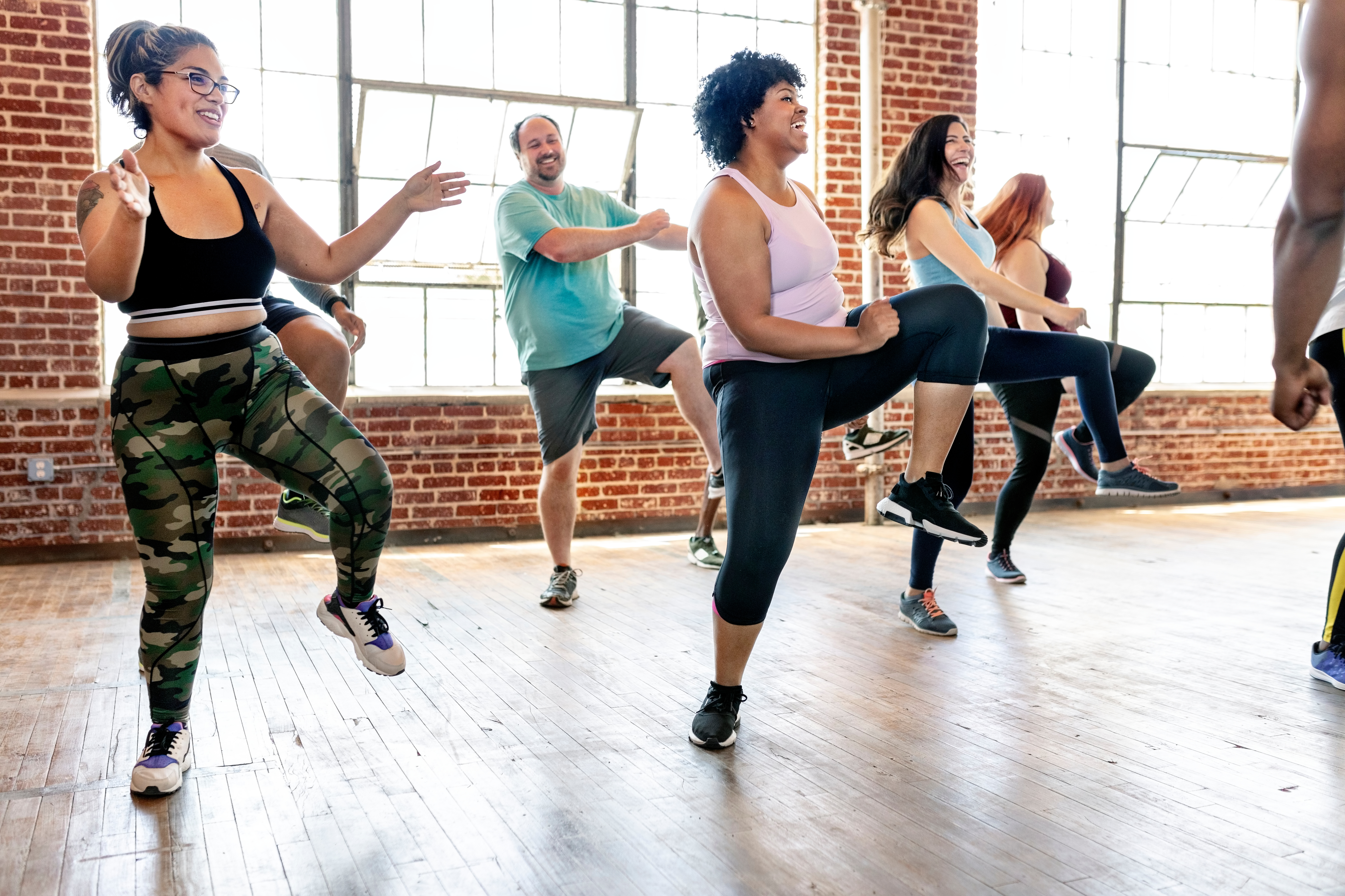 people dancing zumba