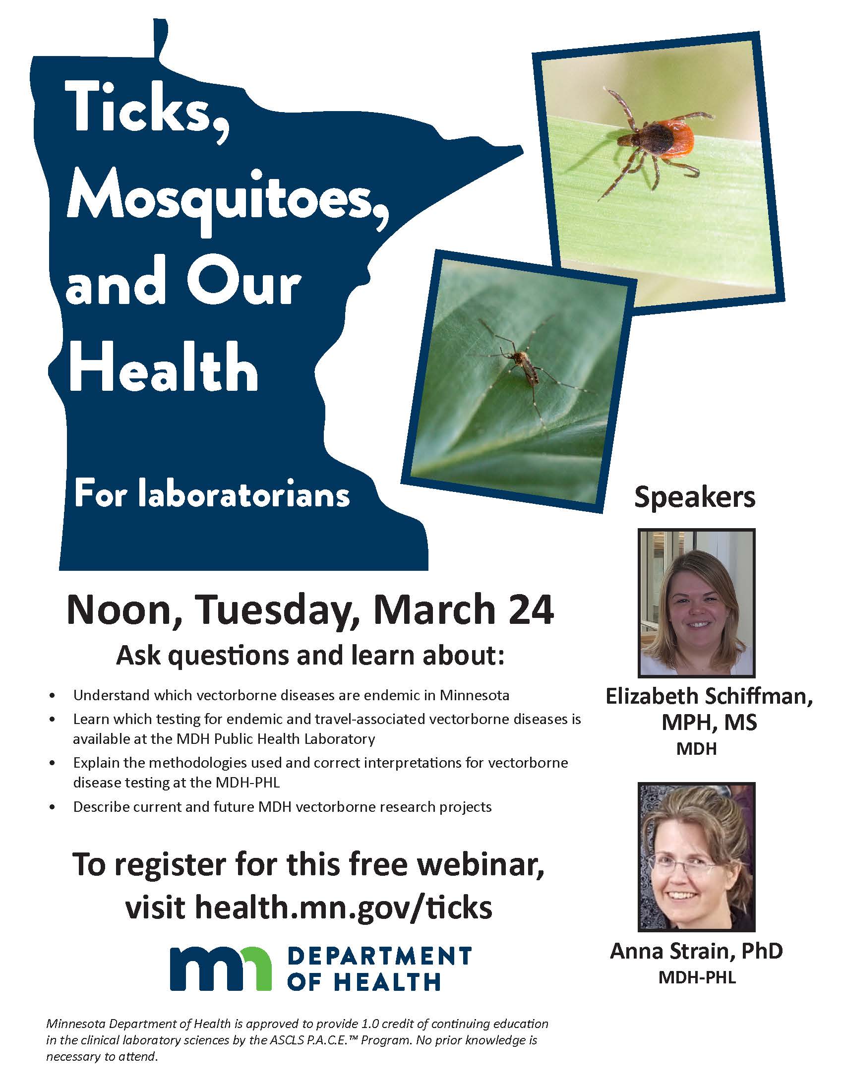 flyer for local public health webinar