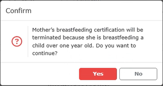 Confirm message - system will terminate mom.