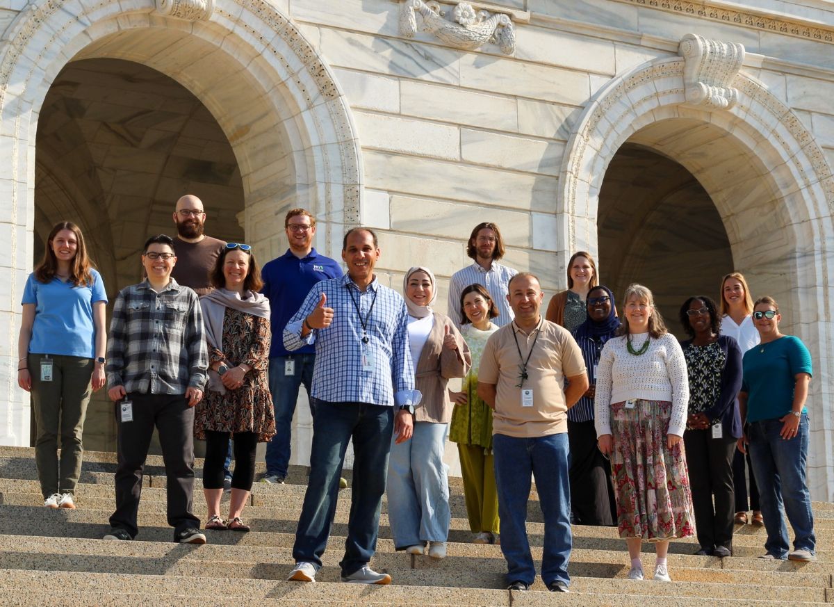 Jordanian scientists with Public Health Laboratory staff